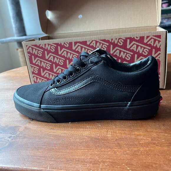 Vans Old Skool Canvas Shoes Black Size W9 M7.5 - Picture 2 of 7